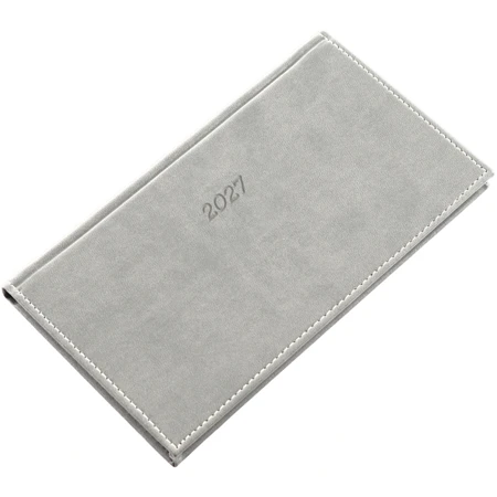 Zsebnaptár 2027 heti fekvő 9x16,5cm REAL Bolero 5712 -43, szürke