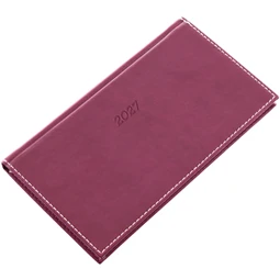 Zsebnaptár 2027 heti fekvő 9x16,5cm REAL Bolero 5712-44 padlizsán