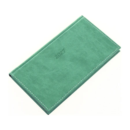 Zsebnaptár 2027 heti fekvő 9x16,5cm REAL Bolero 5712-48 világoszöld