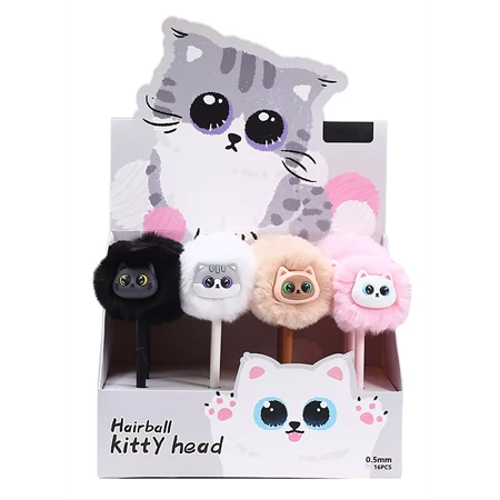 Zseléstoll Macska kupakos, 0,5mm, pom-pomos, különböző szinű, szin vegyesen