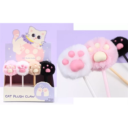 Zseléstoll Mancs kupakos, 0,5mm, pom-pomos vegyes szinben, 1db