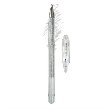 Zseléstoll UNI UM-120SM csillámos tinta, víz- és UV álló, ezüst