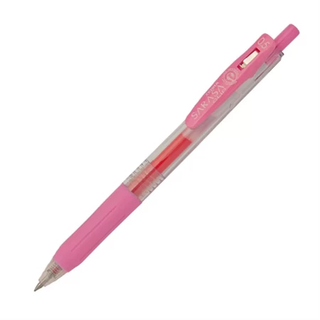 Zseléstoll ZEBRA Sarasa Clip, 0,5 nyomógombos, light pink, golyóátmérője 0,7 mm