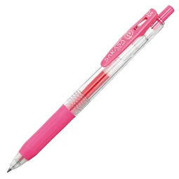 Zseléstoll ZEBRA Sarasa Clip, 0,5 nyomógombos, pink, golyóátmérője 0,5 mm, írásvastagság 0,33 mm pink