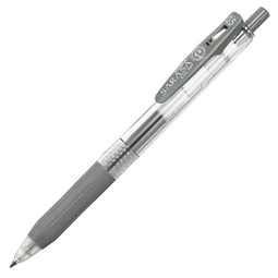 Zseléstoll ZEBRA Sarasa Clip, 0,5 nyomógombos, szürke, golyóátmérője 0,5 mm, írásvastagság 0,33 mm szürke szin