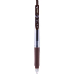 Zseléstoll ZEBRA Sarasa Clip, 0,5 nyomógombos, barna, golyóátmérője 0,5 mm, írásvastagság 0,33 mm barna