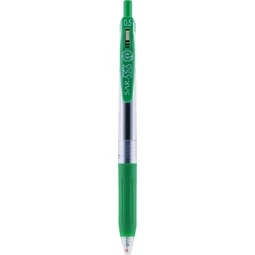 Zseléstoll ZEBRA Sarasa Clip, 0,5 nyomógombos, sötétzöld, golyóátmérője 0,5 mm, írásvastagság 0,33 mm sötétzöld