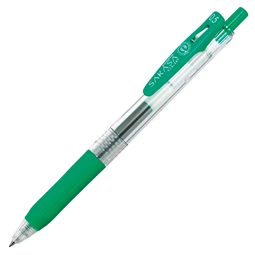 Zseléstoll ZEBRA Sarasa Clip, 0,5 nyomógombos, sötétzöld, golyóátmérője 0,5 mm, írásvastagság 0,33 mm sötétzöld