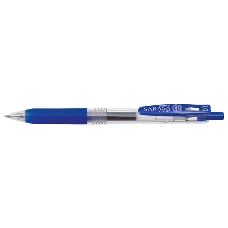 Zseléstoll ZEBRA Sarasa Clip, 1,0 nyomógombos, kék, golyóátmérője 1,0 mm
