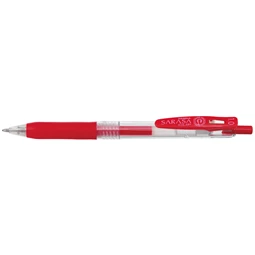 Zseléstoll ZEBRA Sarasa Clip, 1,0 nyomógombos, piros, golyóátmérője 1,0 mm