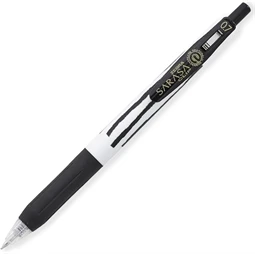 Zseléstoll ZEBRA Sarasa Clip Stripes, nyomógombos, 0,7 fekete test, fekete tinta, írásvastagság 0,37 mm