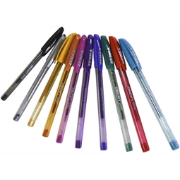 Zseléstoll készlet Zebra Doodlers 10 db-os csillámos, 0,33 mm, kupakos