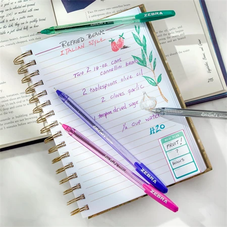 Zseléstoll készlet Zebra Doodlers 10 db-os csillámos, 1 mm, kupakos