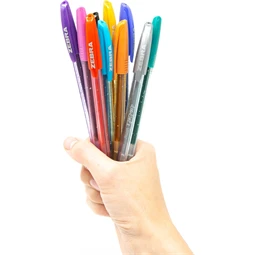 Zseléstoll készlet Zebra Doodlers 10 db-os csillámos, 1 mm, kupakos