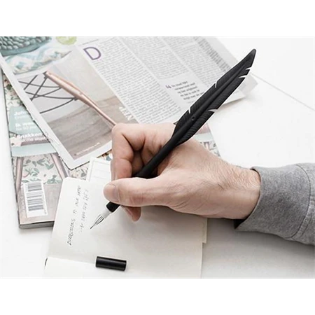 Zseléstoll madártoll forma fehér és fekete szinben, szin nem választható, írászin: fekete