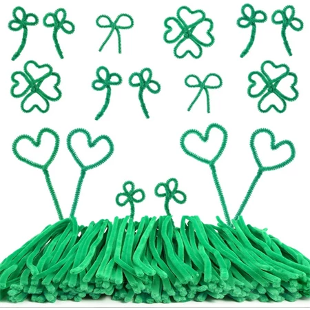 Zsenília szál 6mm-es 30cm 10db/csomag zöld