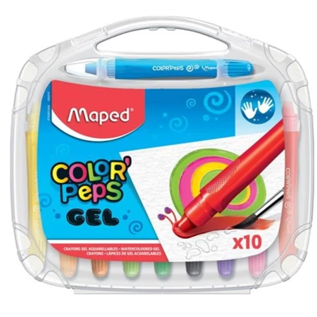 Zsírkréta 10db-os MAPED Color`Peps GEL kitekerhető