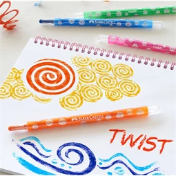 Zsírkréta 12db-os Faber-Castell csavarható mechanikával
