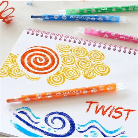 Zsírkréta 12db-os Faber-Castell csavarható mechanikával