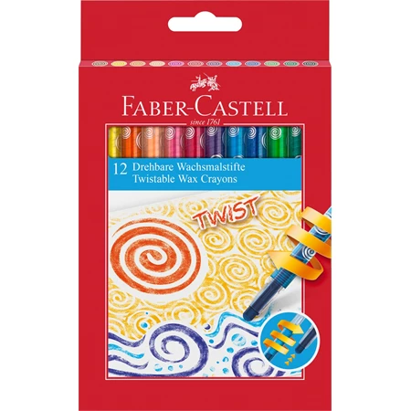 Zsírkréta 12db-os Faber-Castell csavarható mechanikával