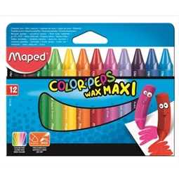 Zsírkréta 12db-os MAPED Color Peps Maxi, Wax