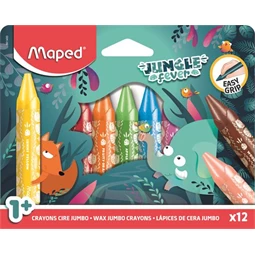 Zsírkréta 12db-os MAPED Jungle Fever Jumbo