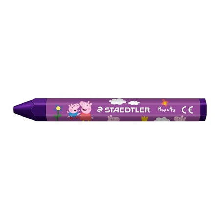 Zsírkréta 12db-os STAEDTLER „Noris® junior 224”,hatszögletű, jumbo, Peppa malac, 12 szín