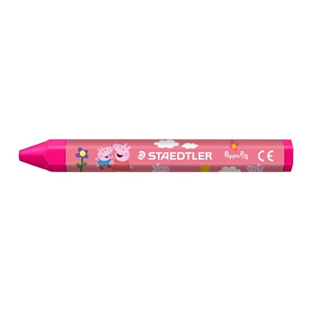 Zsírkréta 12db-os STAEDTLER „Noris® junior 224”,hatszögletű, jumbo, Peppa malac, 12 szín