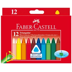 Zsírkréta 12db-os FABER GRIP, háromszög alakú test