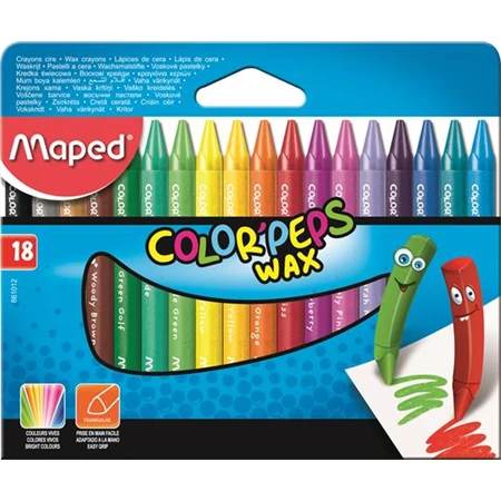 Zsírkréta 18db-os  MAPED Color`Peps Wax