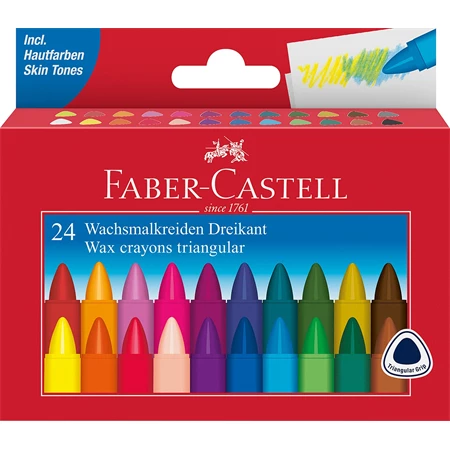 Zsírkréta 24db-os Faber-Castell háromszög alakú test