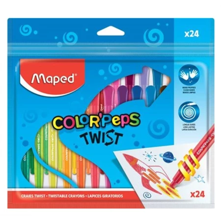 Zsírkréta 24db-os MAPED Color`Peps kitekerhető