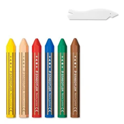 Zsírkréta 6db-os STAEDTLER „Noris® junior 224” hatszögletű, jumbo,  Peppa malac minta, 6 szín