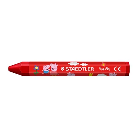 Zsírkréta 6db-os STAEDTLER „Noris® junior 224” hatszögletű, jumbo,  Peppa malac minta, 6 szín