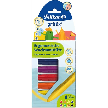 Zsírkréta 8db-os PELIKAN Griffix háromszögletű
