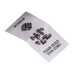 Fa 3D puzzle kocka játék egy zsinórral összeköthető pamut tasakban 4,5 x 4,5 x 4,5 cm