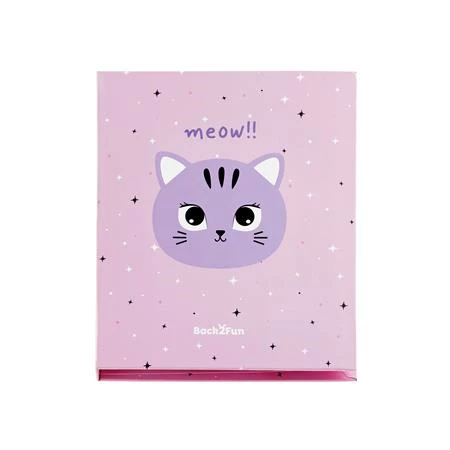 jegyzetfüzet cicás, öntapadós kiegészítőkkel, APLI Back2Fun, rózsaszín 16x19cm